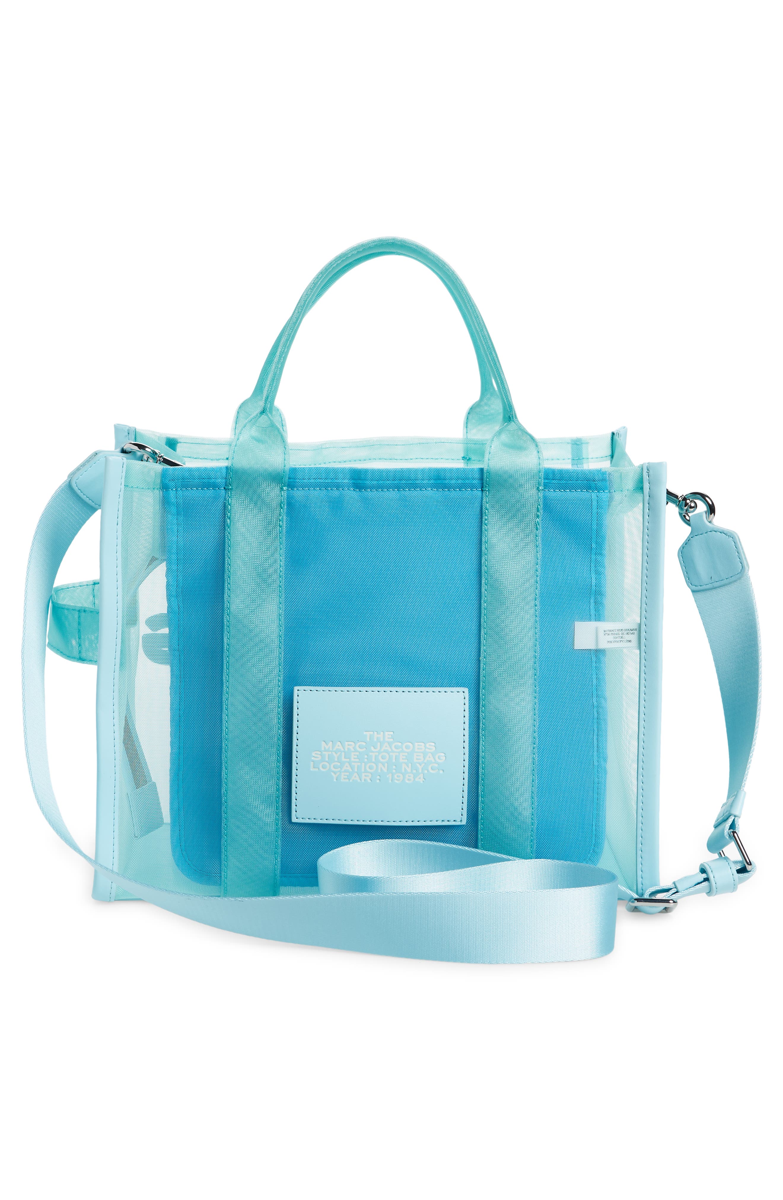 Marc Jacobs The Medium Mesh Tote Bag, Alternate, color, Pale Blue