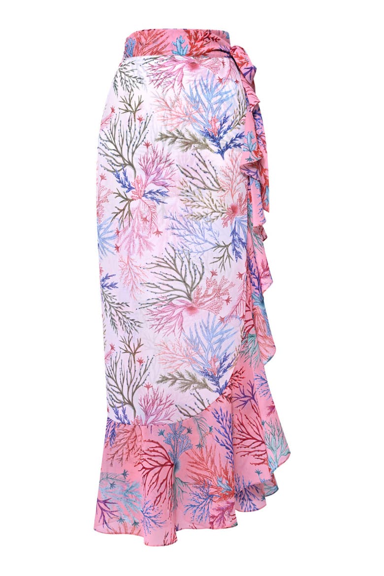 Seaweed Beach Skirt, Alternate, color, OFF WHITE AND PINK
