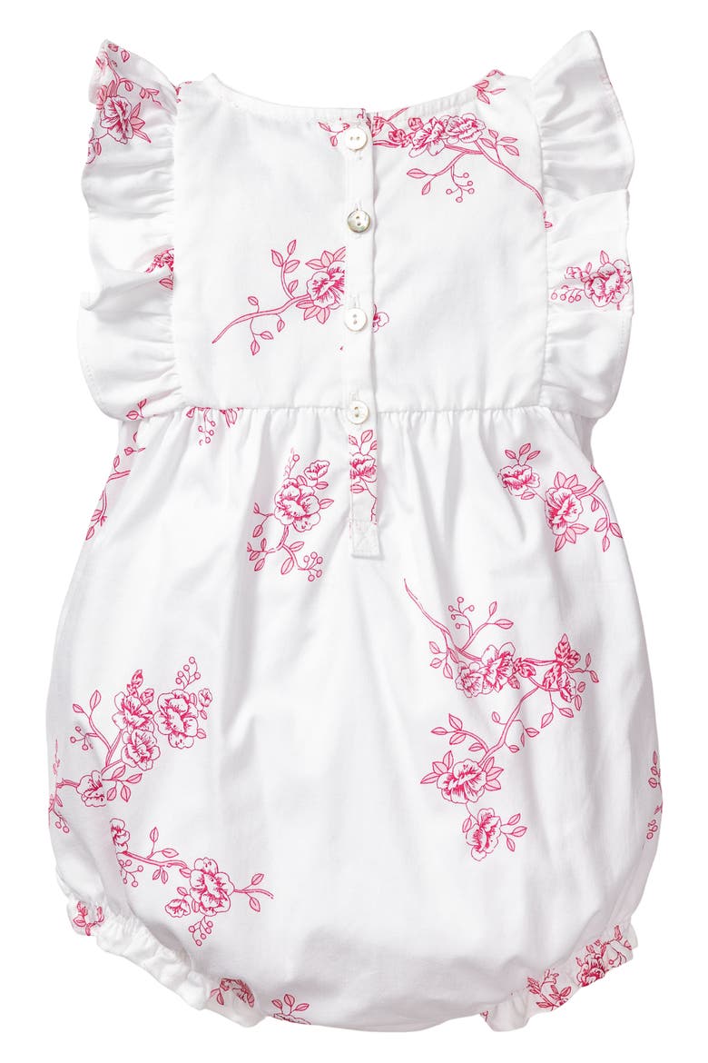 English Rose Floral Ruffled Romper, Alternate, color, WHITE