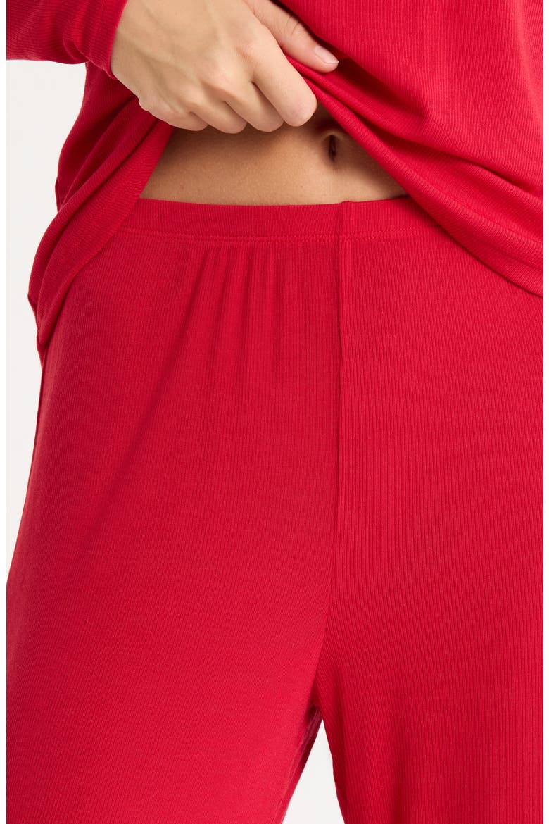 Moonlight Eco Rib Pajamas, Alternate, color, RED JESTER