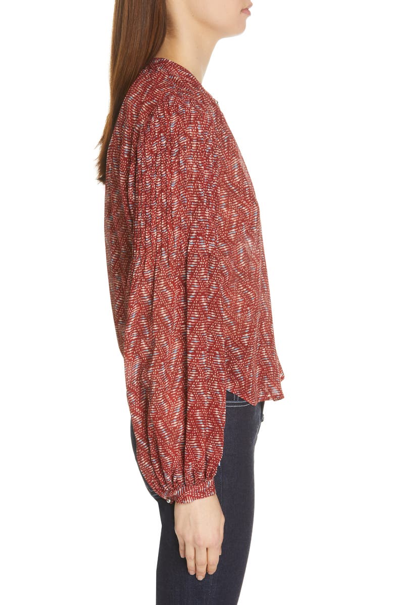 Veronica Beard Nicola Silk Blouse, Alternate, color, 