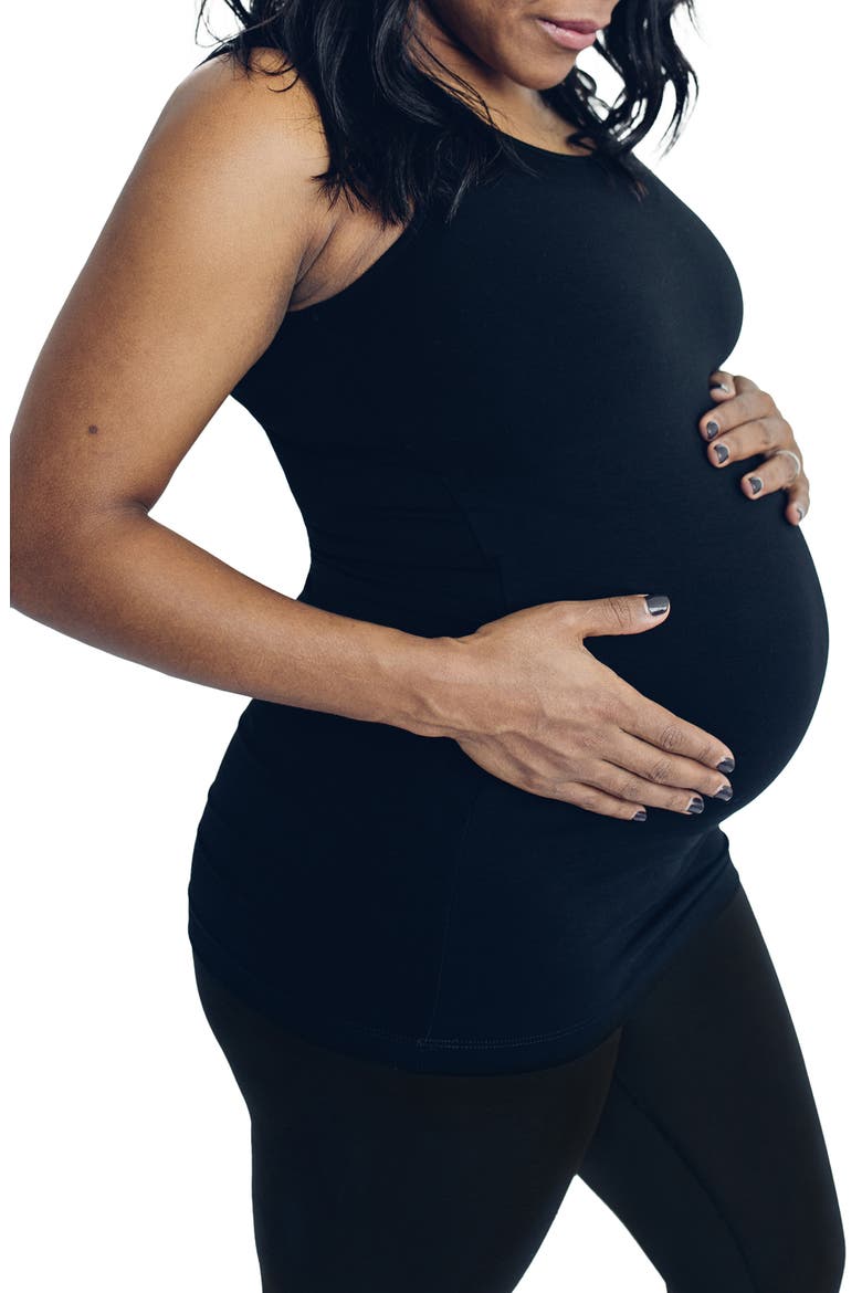 The Signature Maternity/Nursing Tank, Alternate, color, BLACK