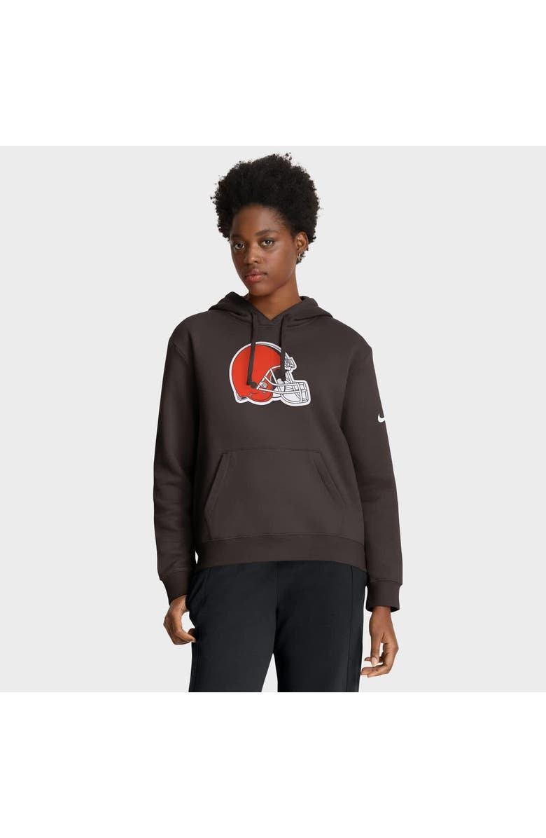 Nike Women's Nike Brown Cleveland Browns Club Fleece Pullover Hoodie, Main, color, Brown