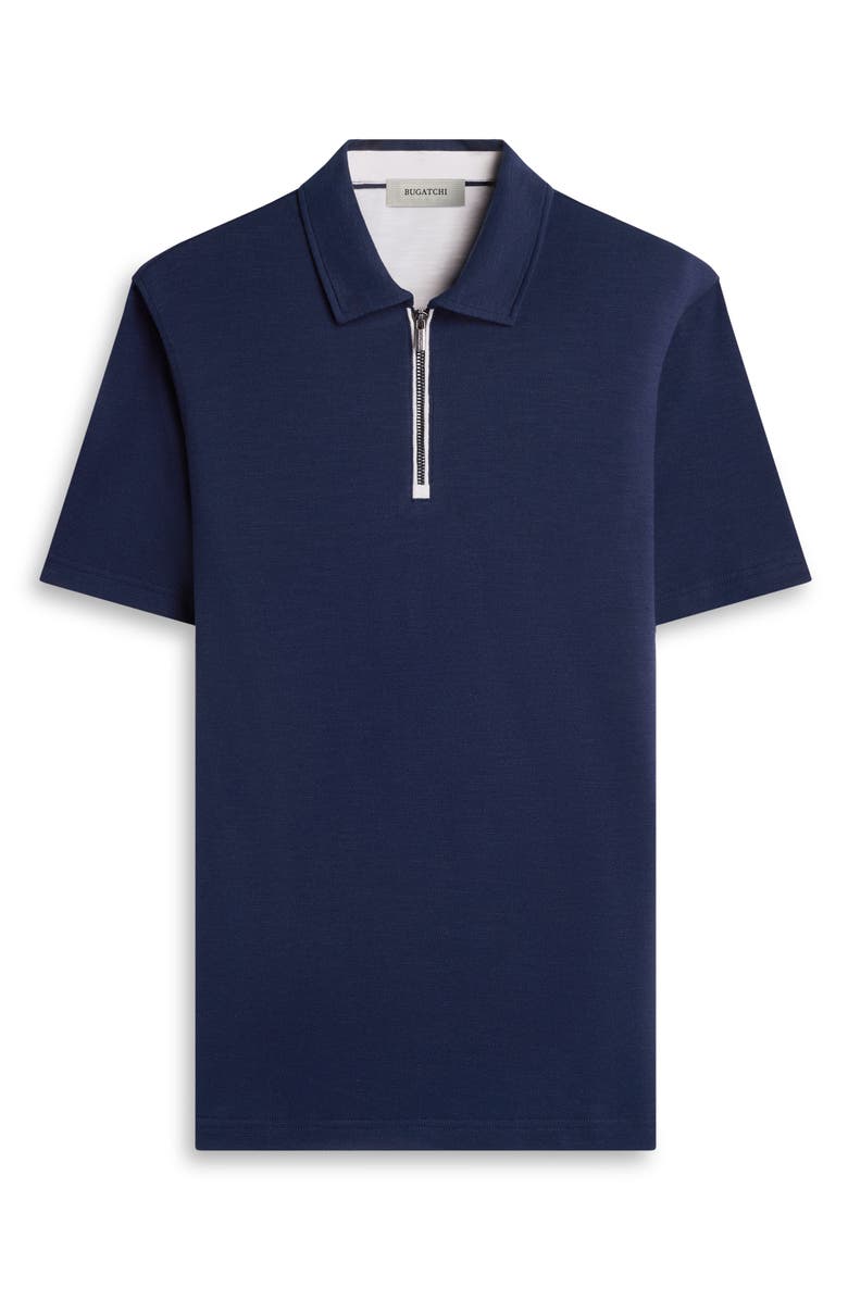 Bugatchi Quarter Zip Polo, Alternate, color, Navy