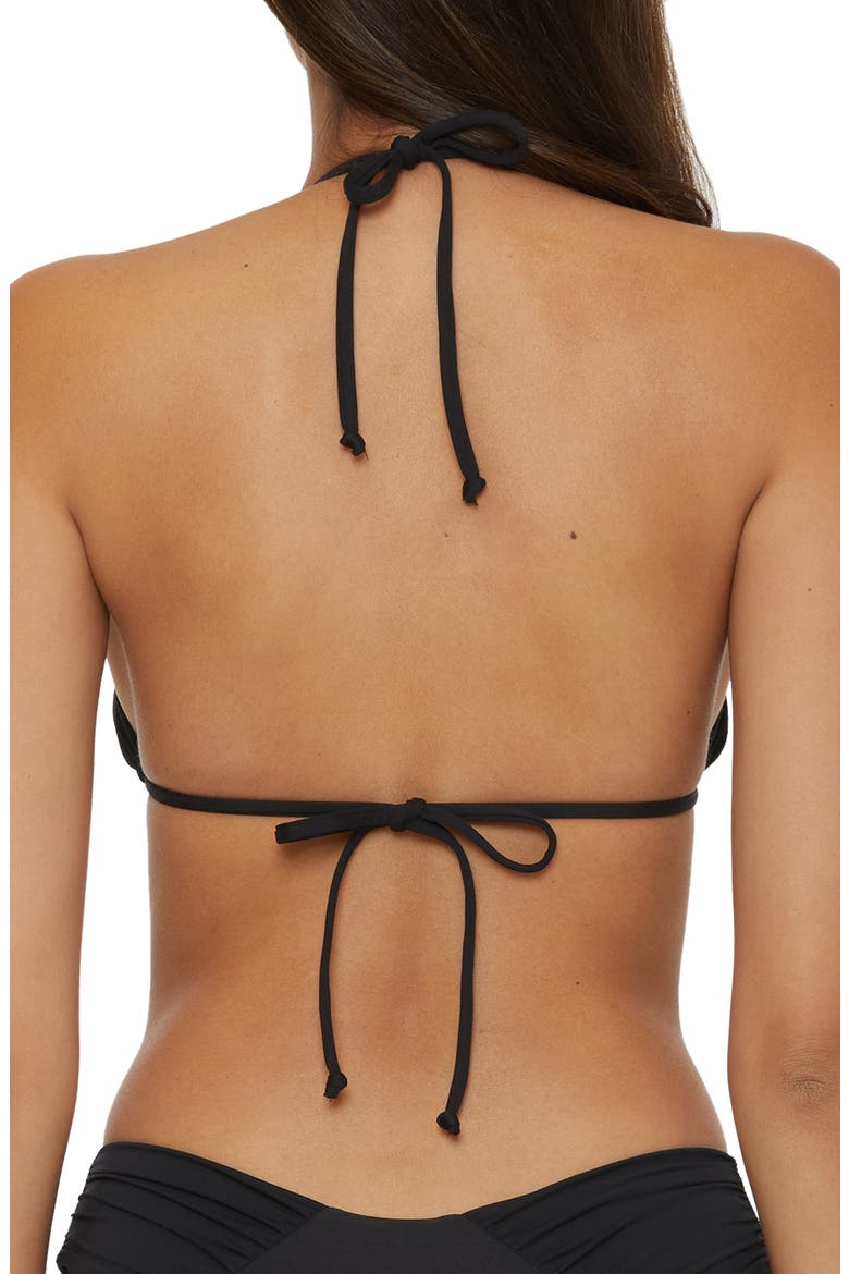 Color Code Triangle Bikini Top, Alternate, color, BLACK