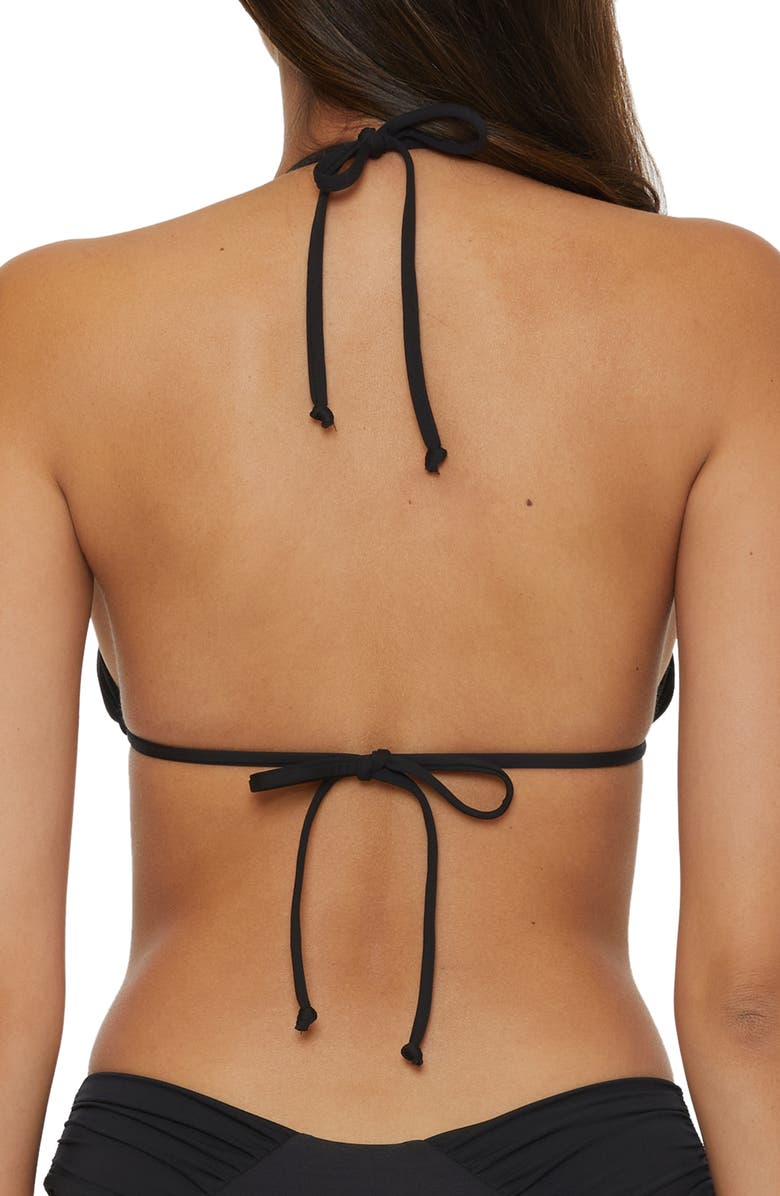 Becca Color Code Triangle Bikini Top, Alternate, color, Black