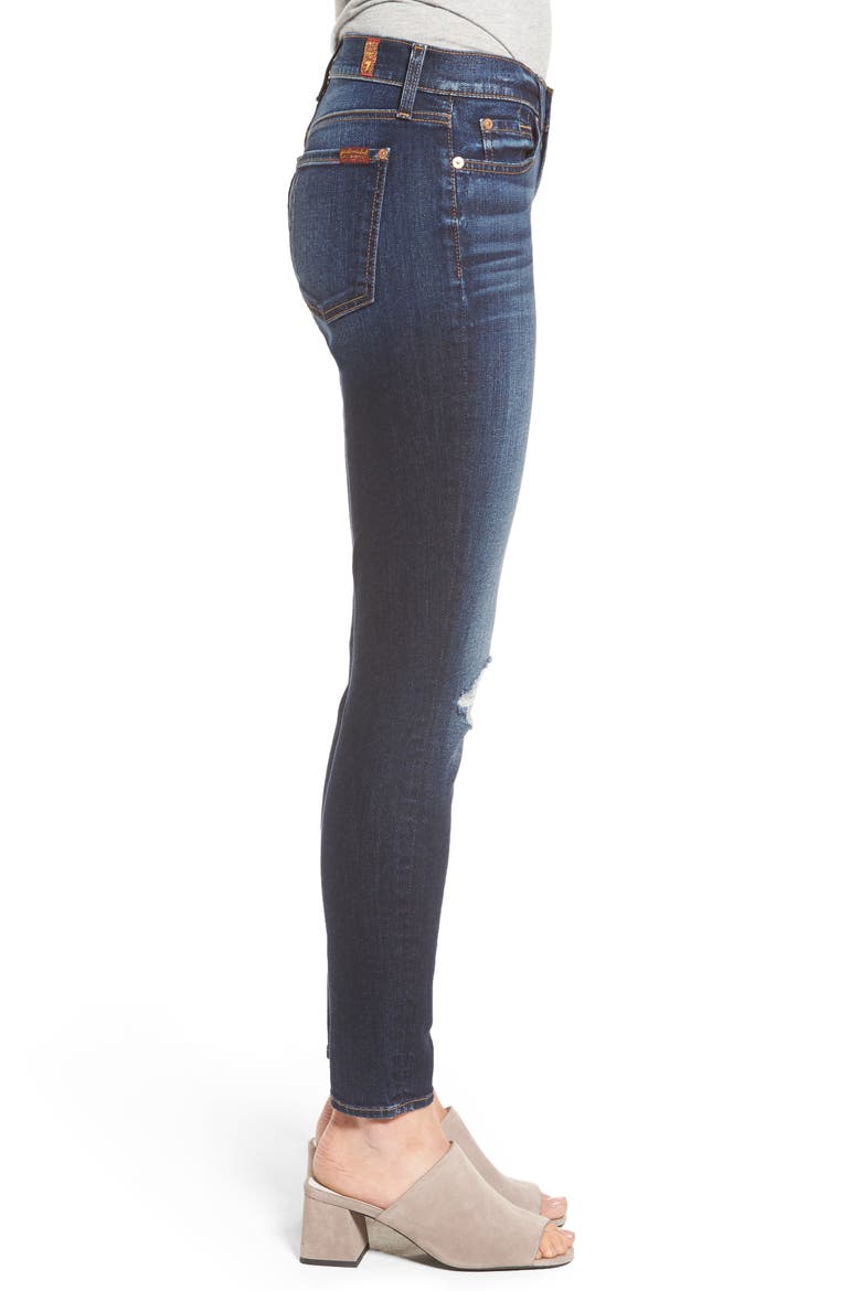 7 For All Mankind® b(air) Ankle Skinny Jeans, Alternate, color, DARK PARADISE