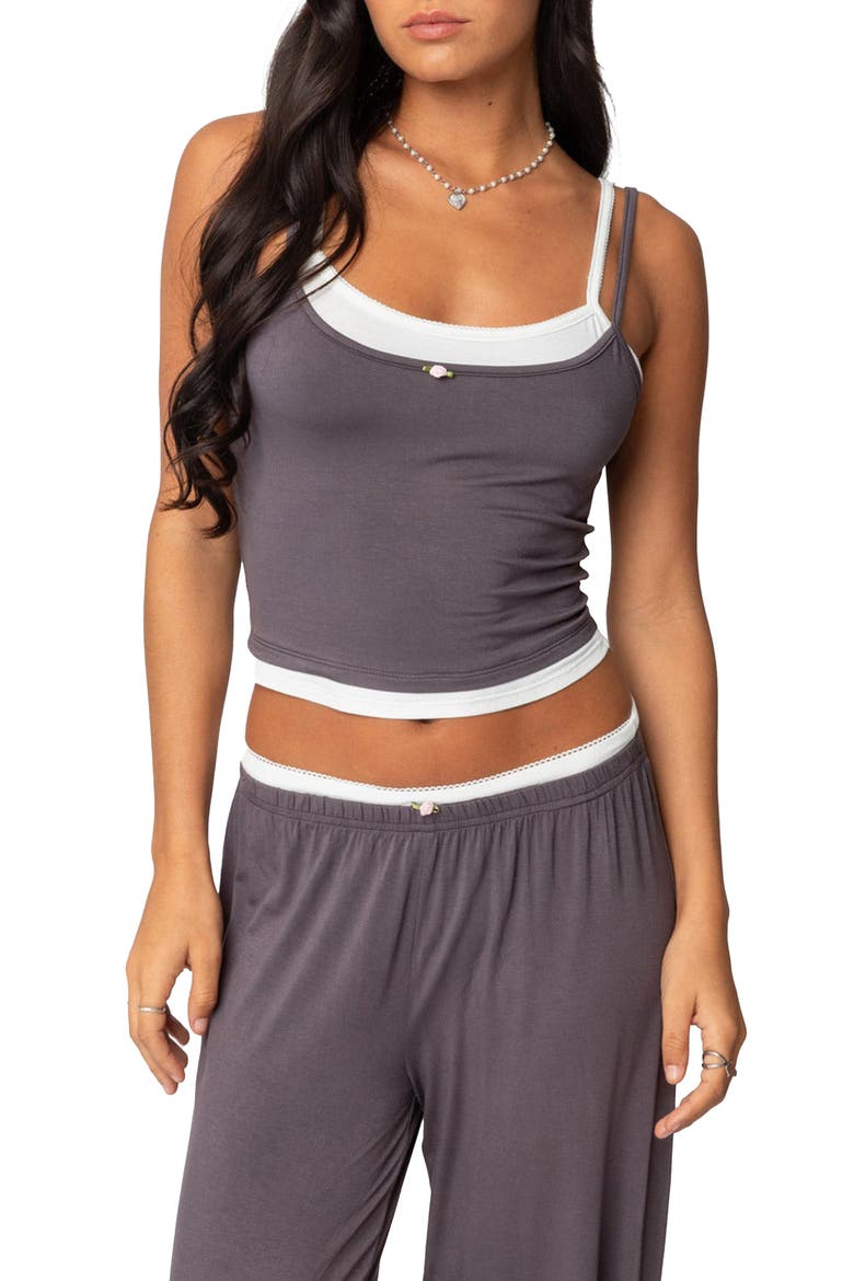 Elsa Layered Camisole, Main, color, GRAY