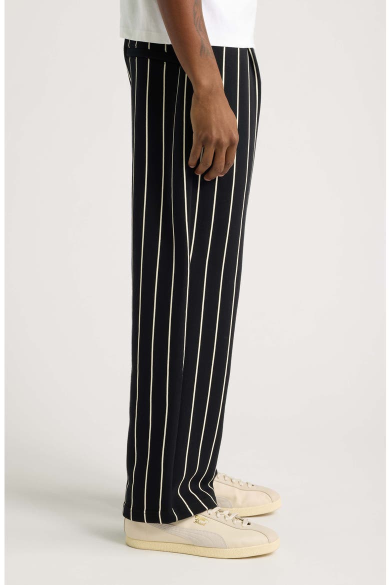 NY Stripe Fleece Pants, Alternate, color, BLACK