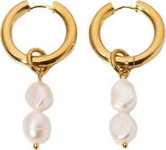 Untamed Petals Zuma Freshwater Pearl Hoops