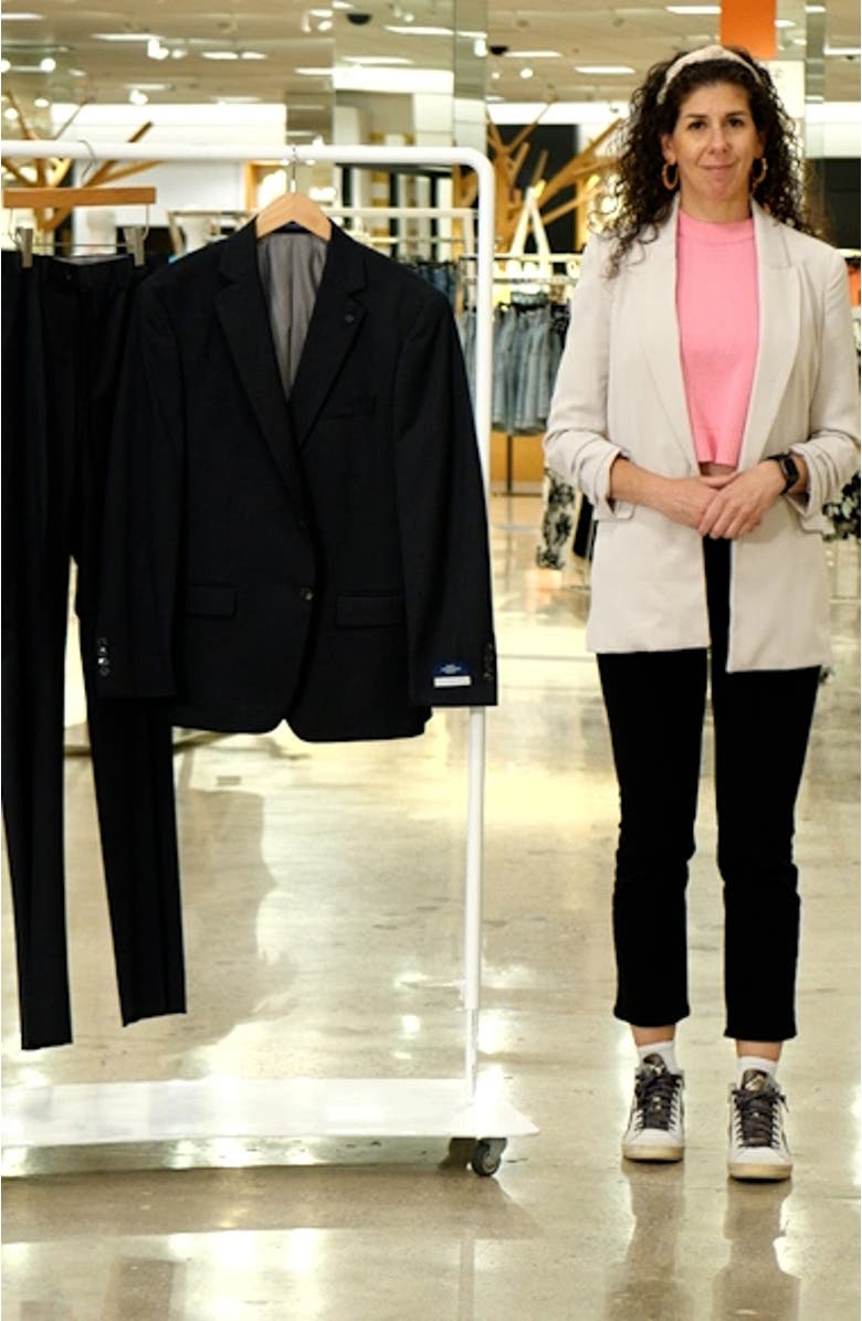 New York Classic Fit Solid Stretch Wool Suit, sales video thumbnail