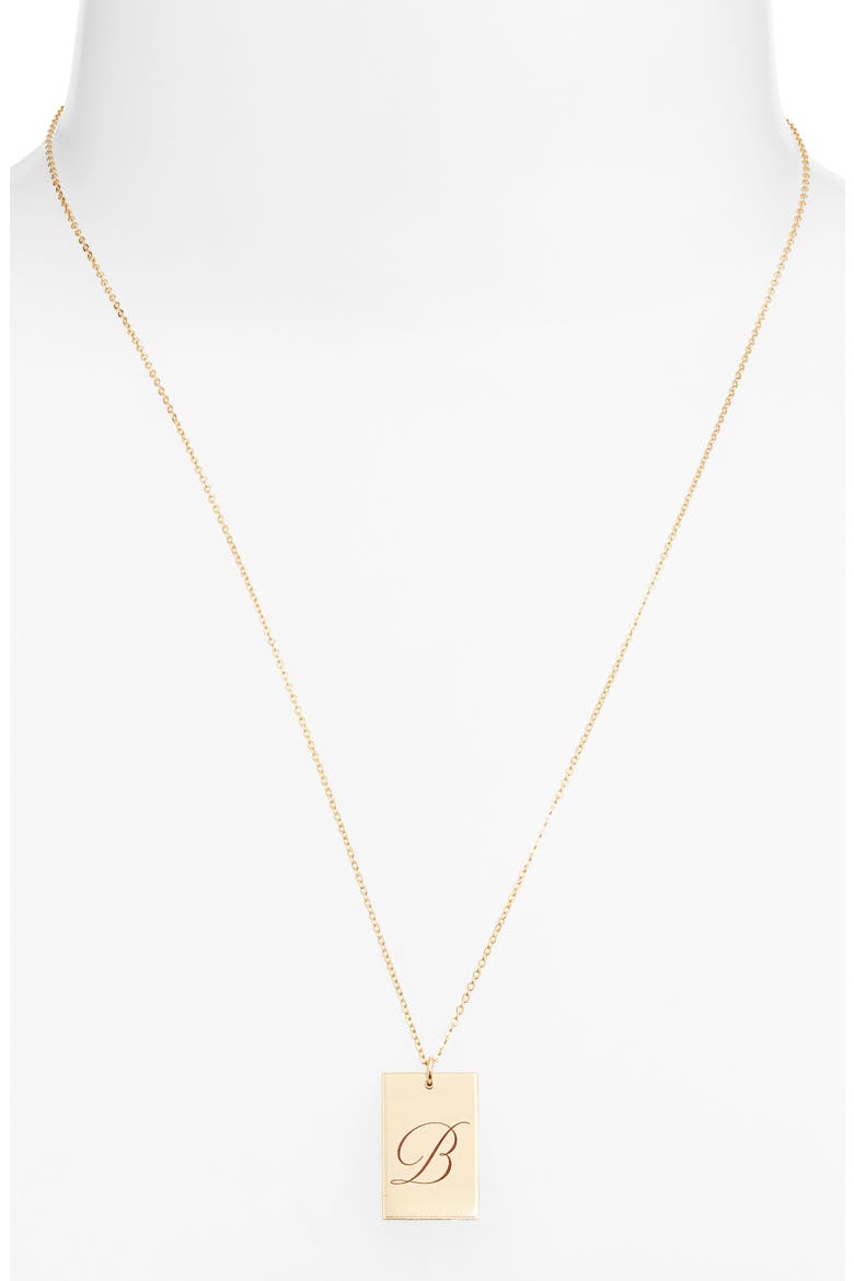 Stella Initial Pendant Necklace, Alternate, color, GOLD / B