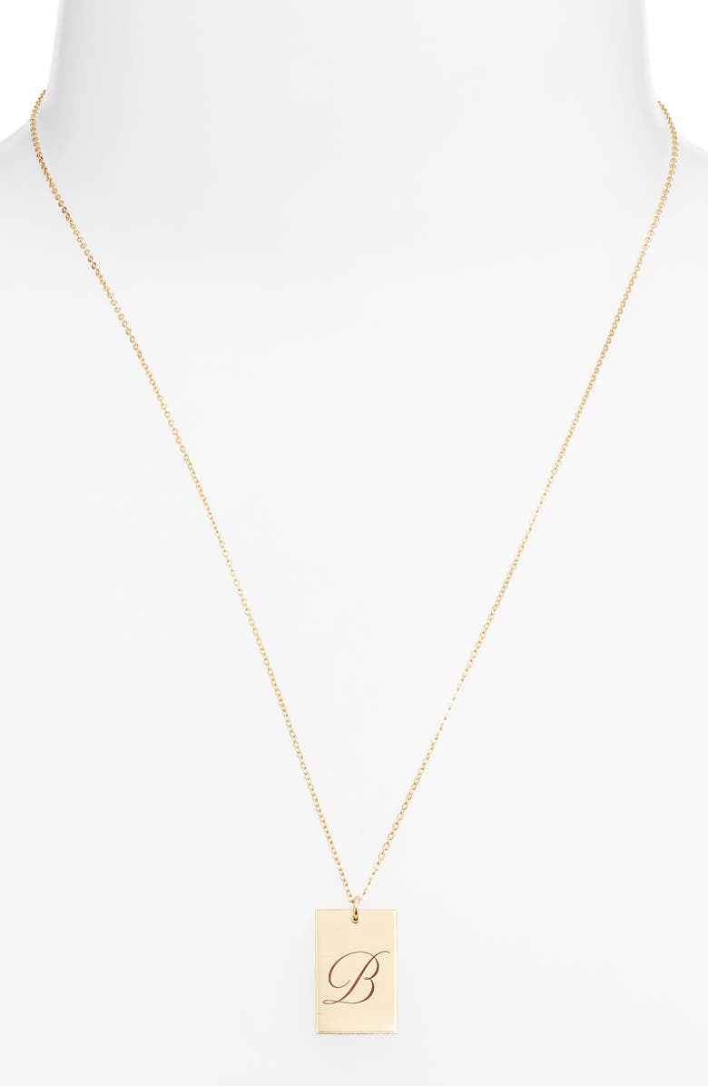 Set & Stones Stella Initial Pendant Necklace, Alternate, color, Gold / B