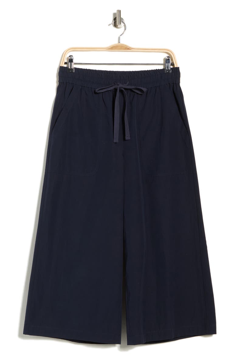 Main St. Cotton Wide Leg Pants, Alternate, color, DARK MIDNIGHT