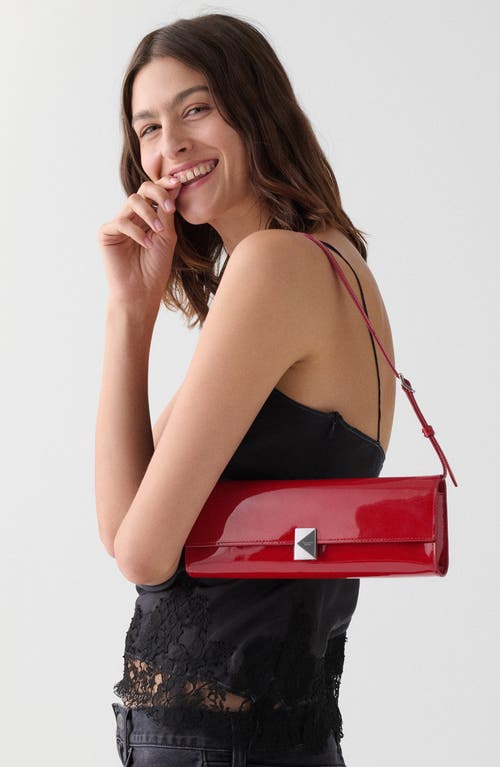 Kate Spade New York Mini Deco Soft Patent Leather Shoulder Bag In Red