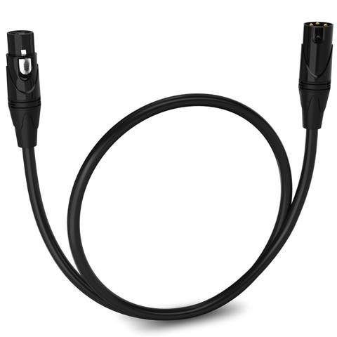 1.5 ft Balanced XLR Cable, Male to Female, 3 Pin Microphone Cable