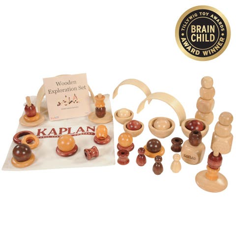 Toddler and Preschooler Wooden Exploration Set - 50 Pieces