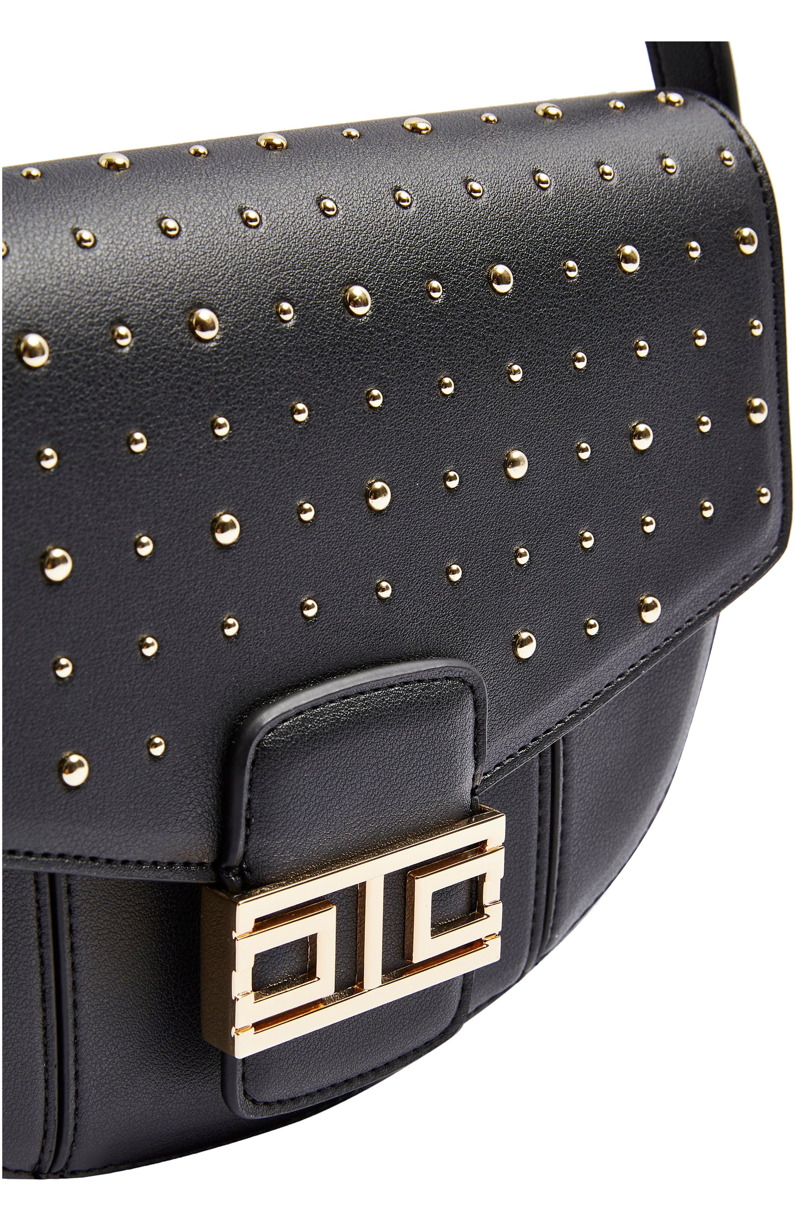 Topshop Brandu Faux Leather Shoulder Bag, Alternate, color, 