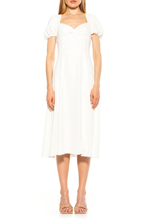 Gracie Sweetheart Slit Midi Dress