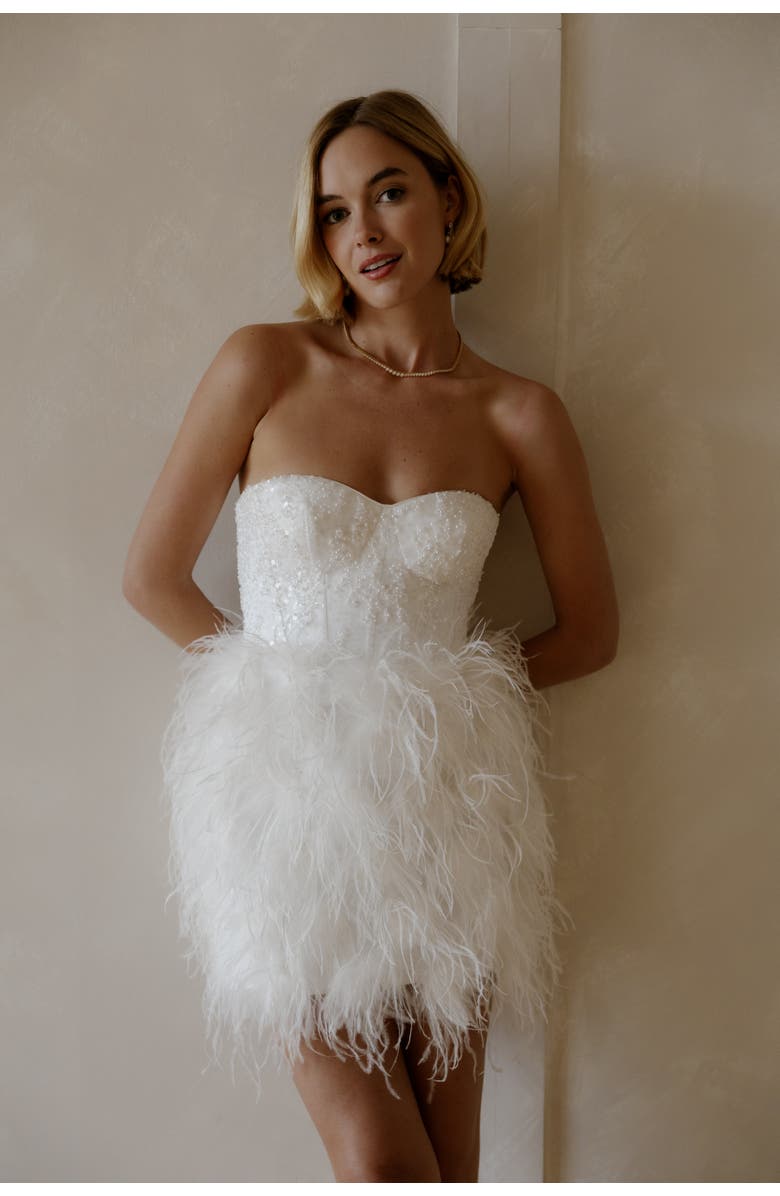 Untamed Petals Broadway Mini Dress, Alternate, color, Ivory