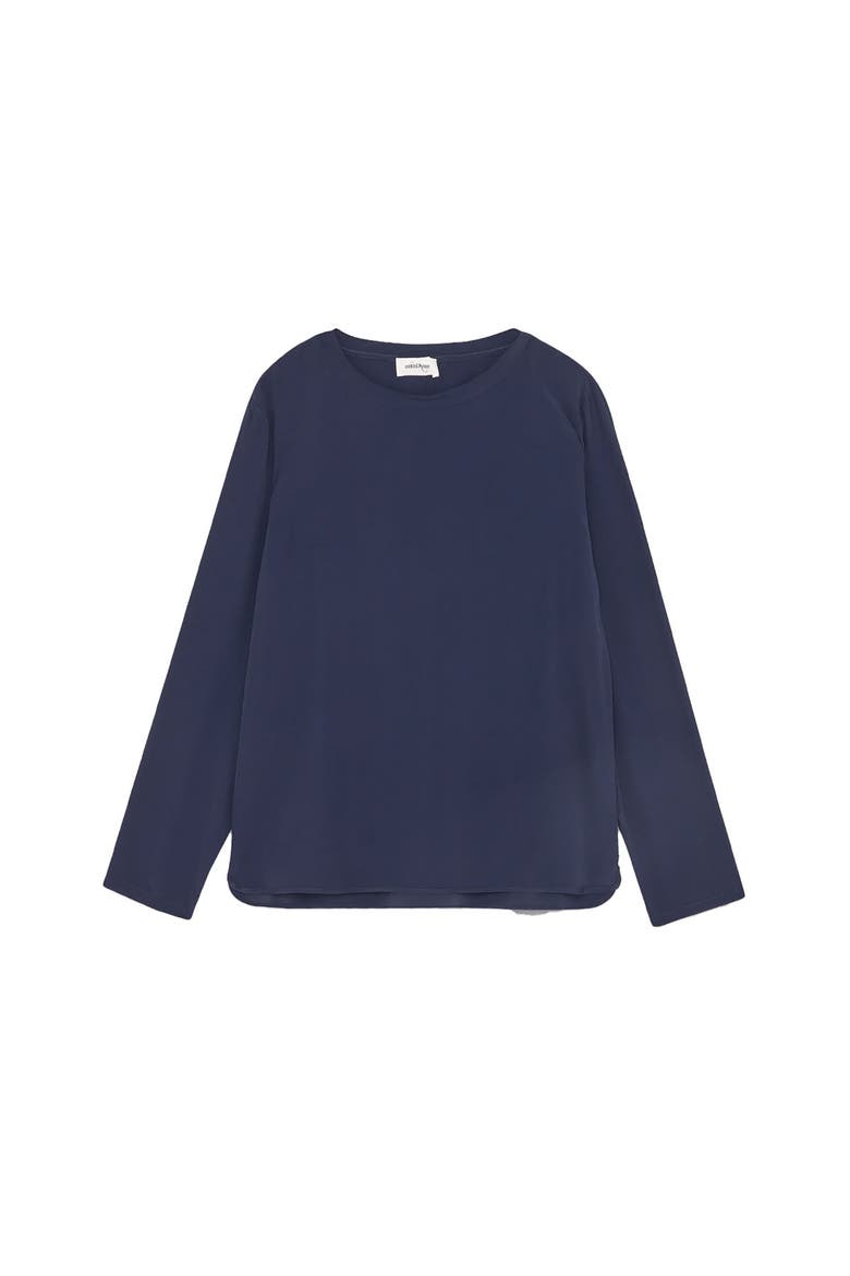 Silk-Blend Blouse, Alternate, color, Blue