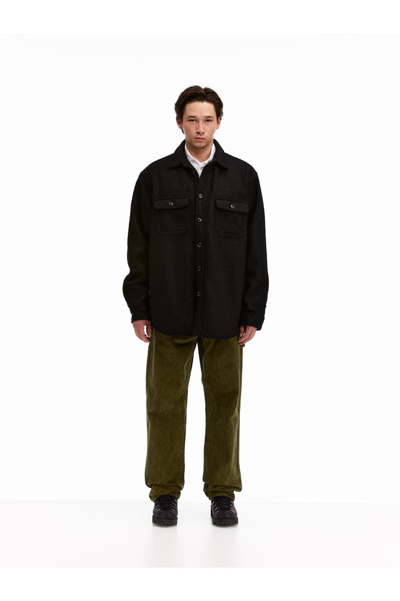 Double Pocket Shirt Jacket, Alternate, color, Black