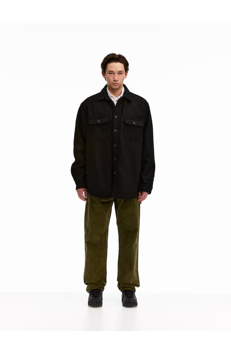 vowels Double Pocket Shirt Jacket, Alternate, color, Black