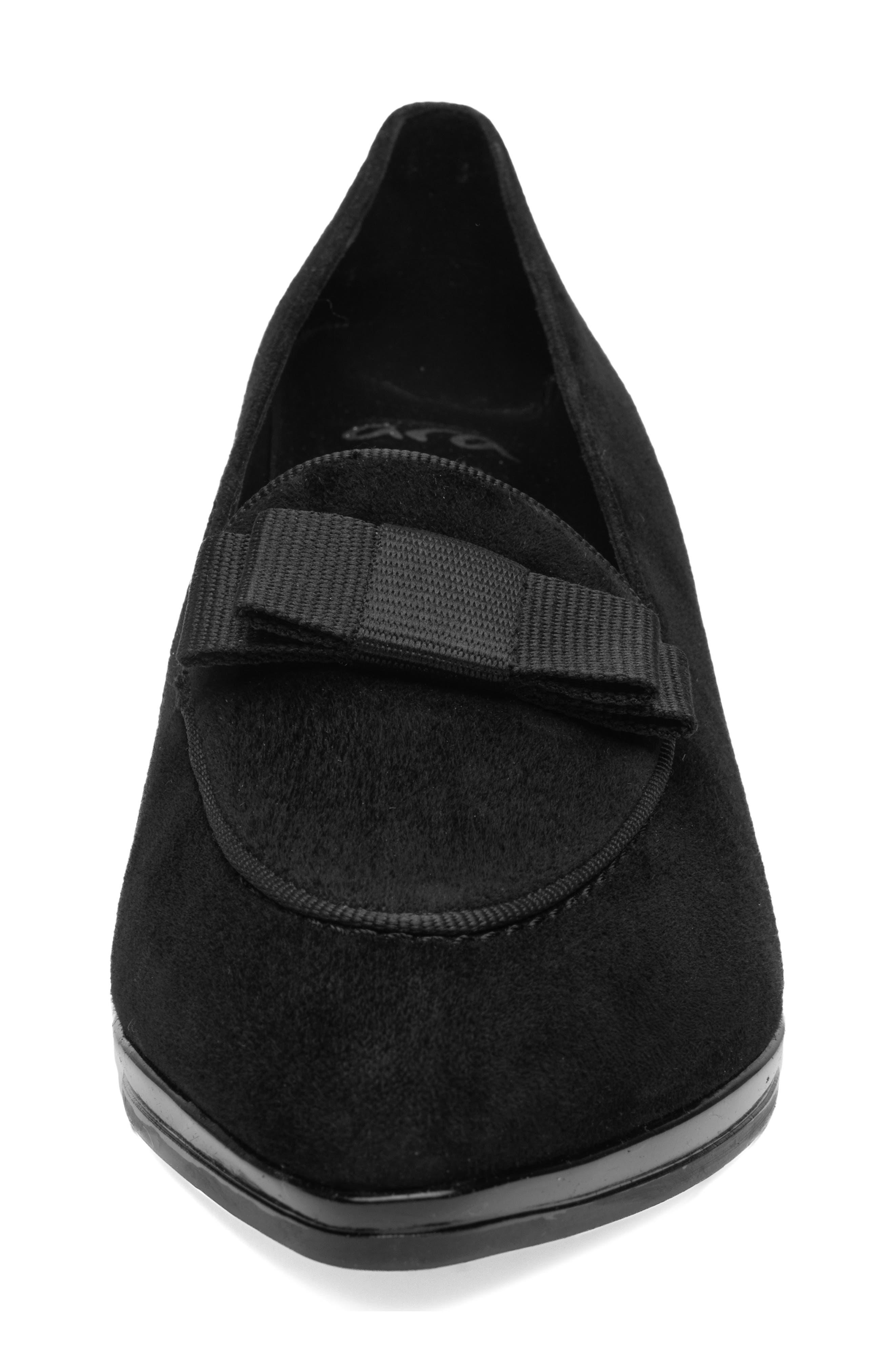 Azalea Pointed Toe Loafer Pump, Alternate, color, BLACK