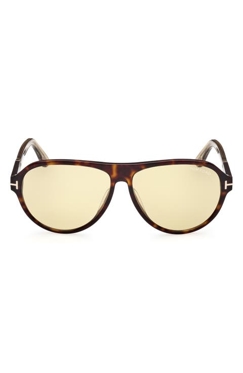 Quincy 59mm Pilot Sunglasses