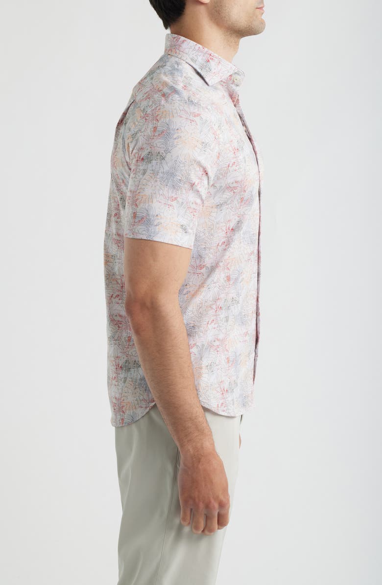 johnnie-O Guffey Short Sleeve Button-Up Shirt, Alternate, color, Khaki