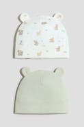 H&M 2-pack Ribbed Ear-detail Beanies
