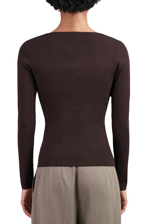 Reiss Tilly Chain Accent Cutout Top In Brown
