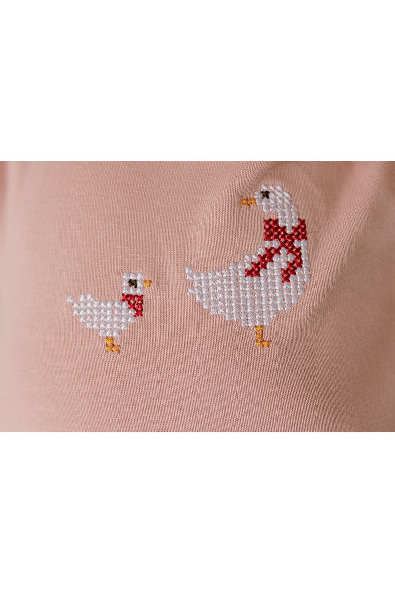 Cross Stitch Duckling Collection - Footie, Alternate, color, Pink