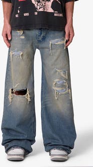 mnml Ultra Wide Distressed Jeans