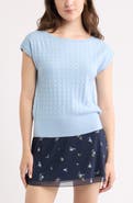 BP. Cable Stitch Boat Neck Sweater T-Shirt