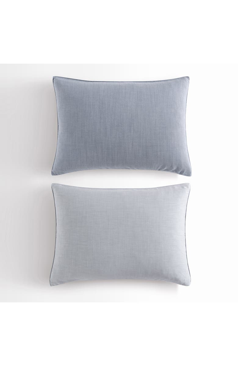 Calvin Klein Reversible Tencel<sup>®</sup> Lyocell Duvet Cover & Sham Set, Alternate, color, Blue