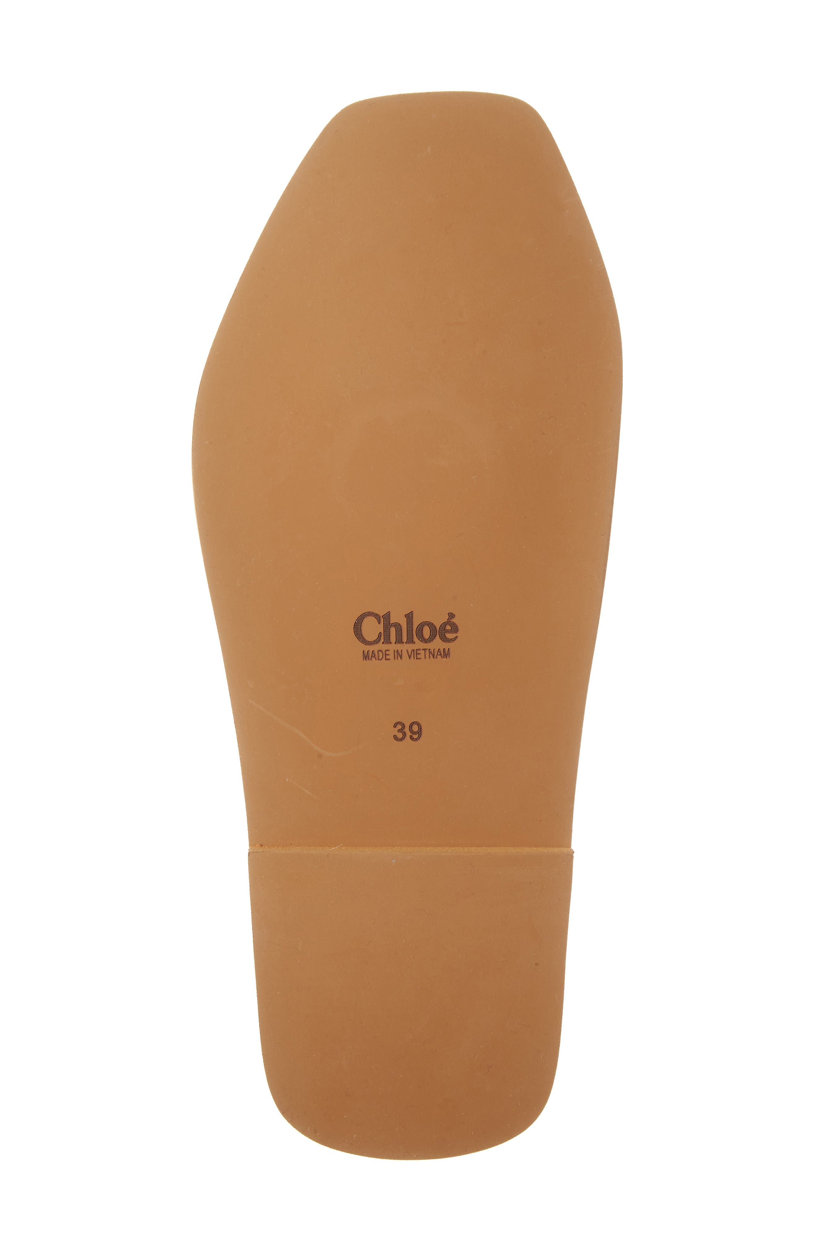 Chloé Woody Logo Velvet Slide Sandal, Alternate, color, 