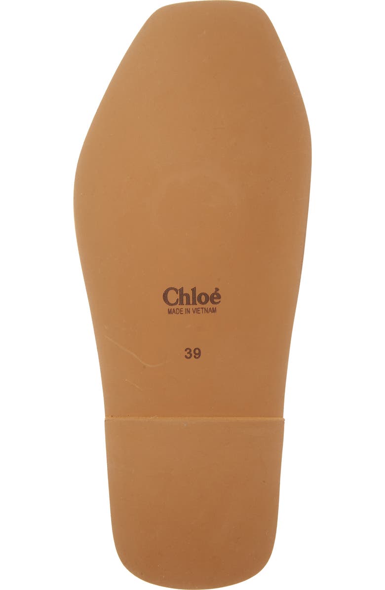 Chloé Woody Logo Velvet Slide Sandal, Alternate, color,