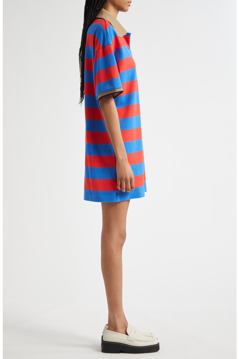 Referenssi Stripe Cotton Polo Tunic, Alternate, color, BLUE RED
