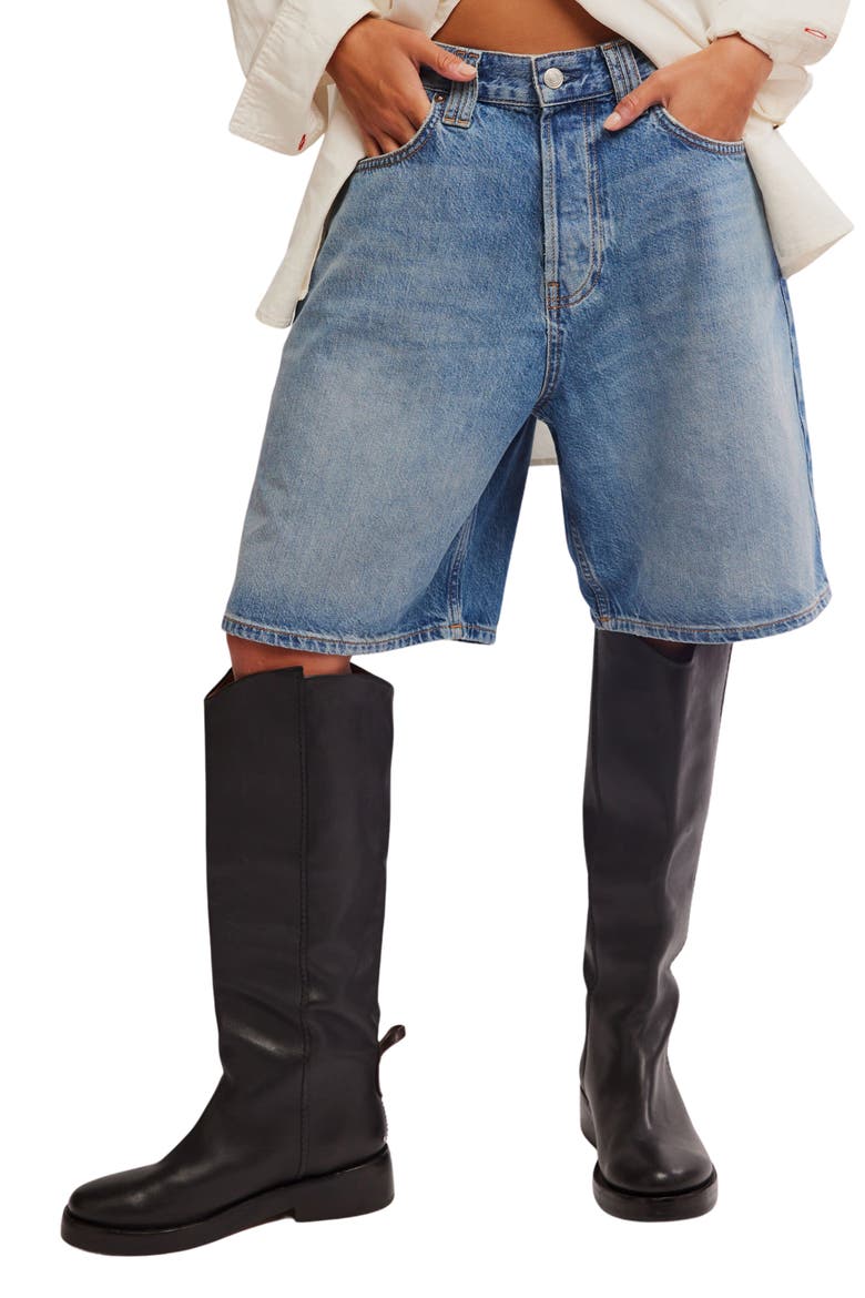 Montana Denim Mid Rise Bermuda Shorts, Main, color, HAVEN