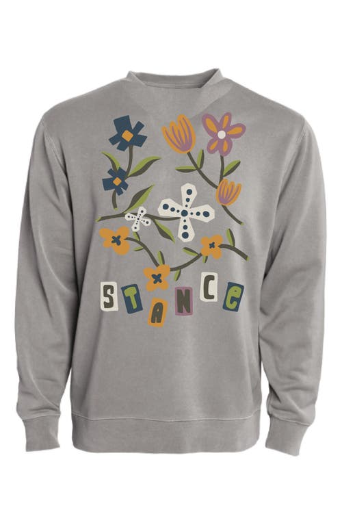 Stance Harvest Floral Graphic Sweatshirt In Cement
