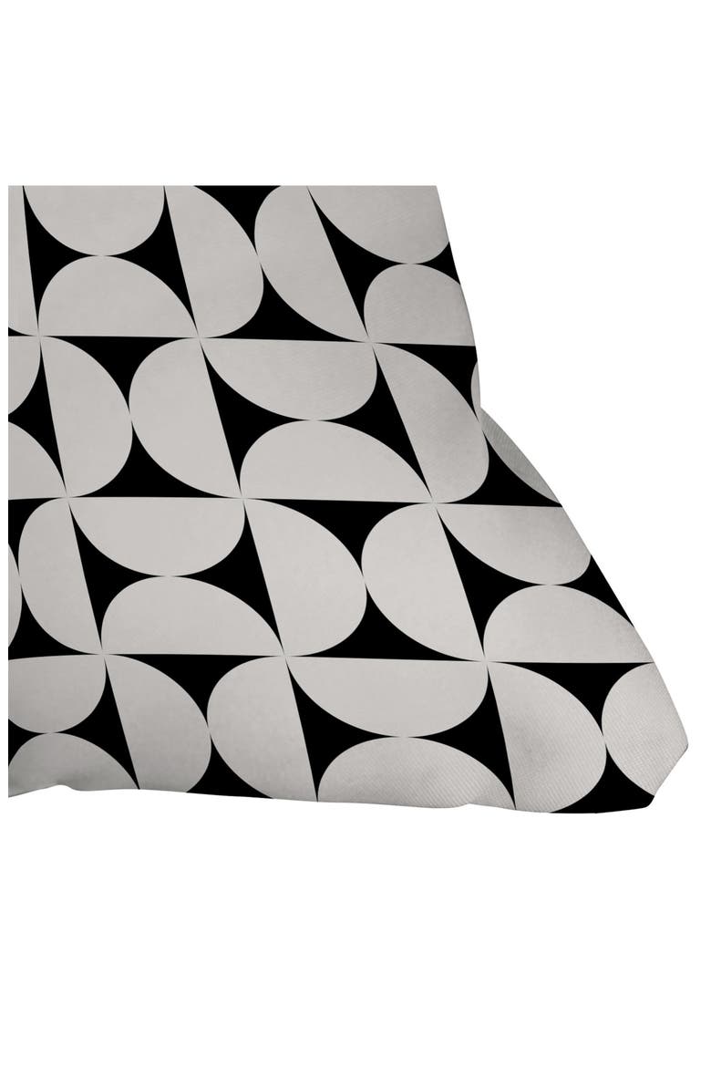 Geometric Square Throw Pillow, Alternate, color, WHITE