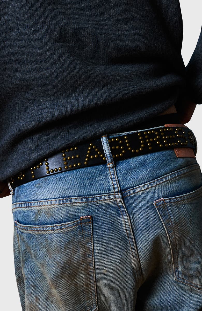PLEASURES Studded Leather Belt, Alternate, color, 