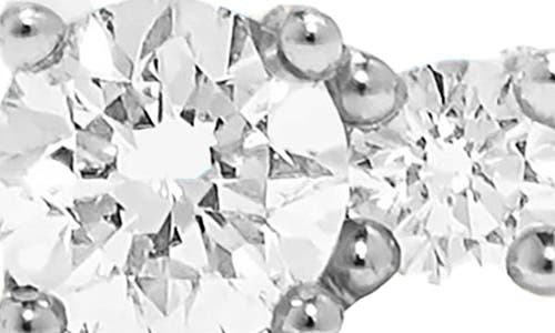 Lana Double Diamond Stud Earrings In White