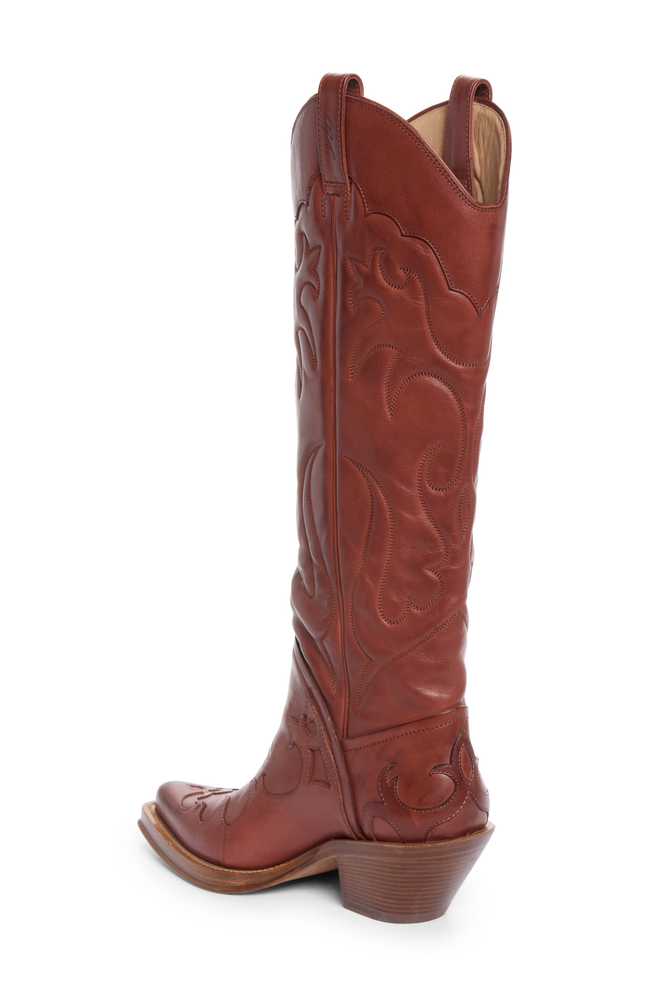 Capitana Pointed Toe Western Boot, Alternate, color, TAN
