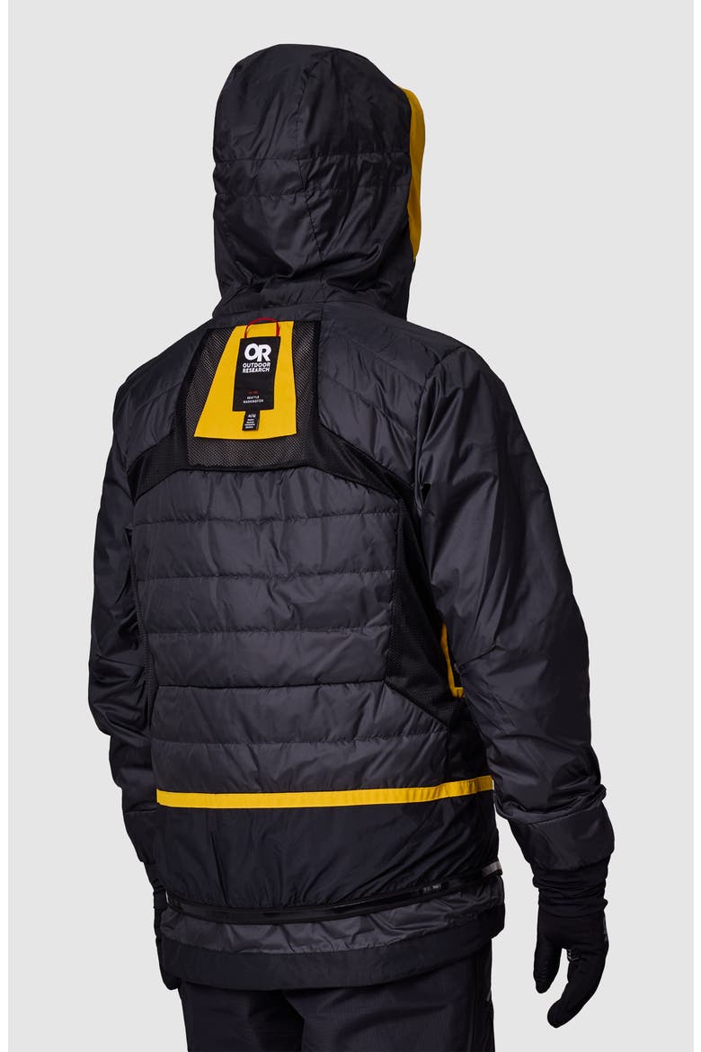Powderverse Waterproof Ski Jacket, Alternate, color, AMBER/ BLACK