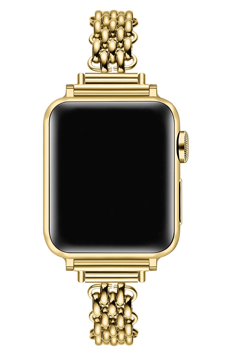 Posh Tech Sylvie Apple Watch<sup>®</sup> Bracelet Watchband, Alternate, color, Gold