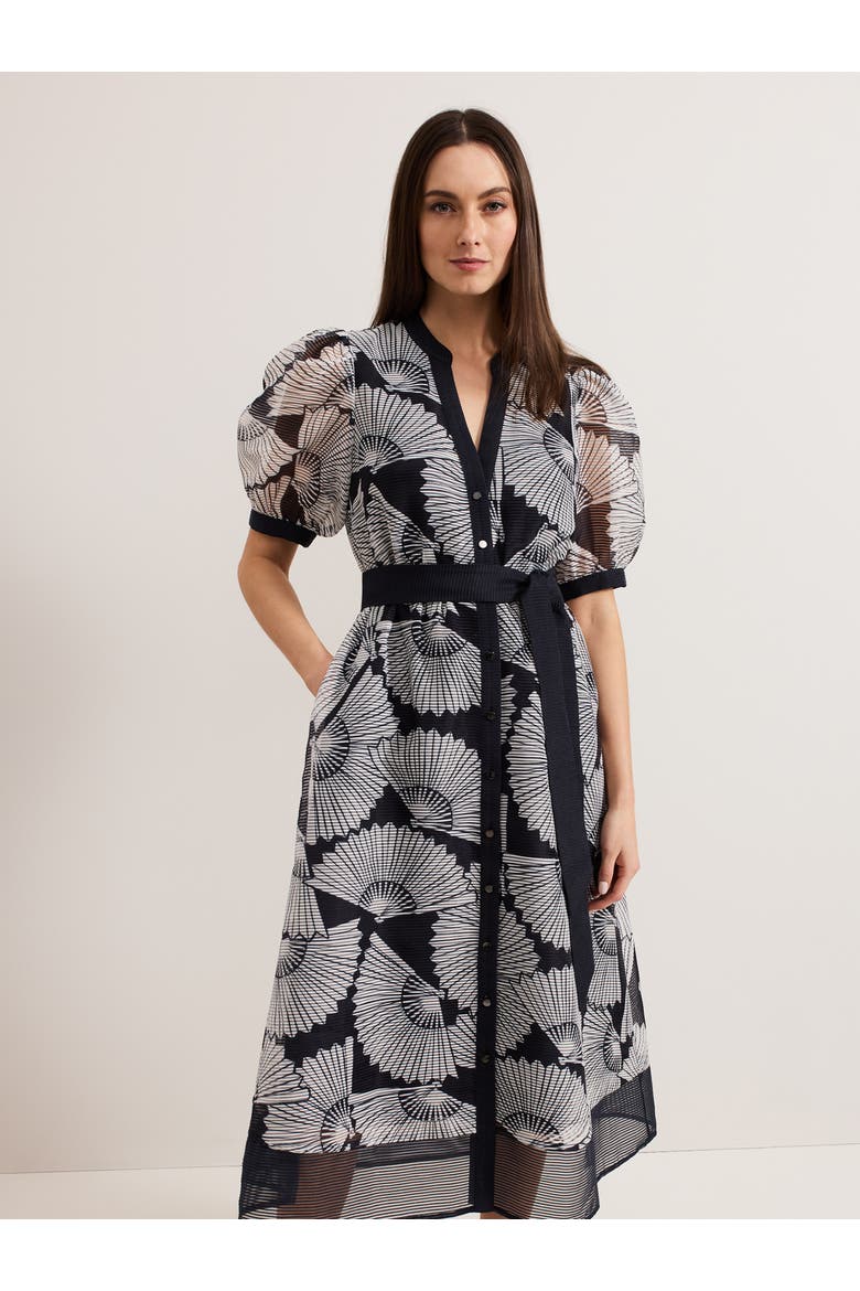 Skylar Midi Dress, Alternate, color, Navy