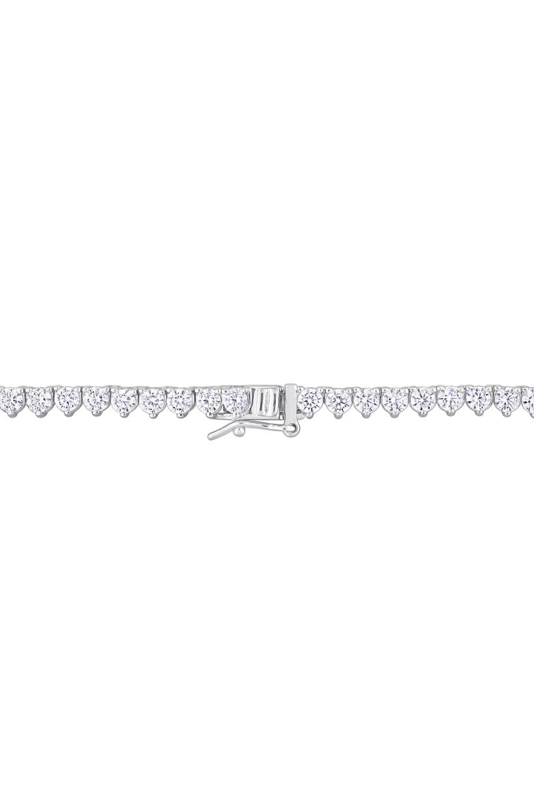 Cubic Zirconia Tennis Necklace Sterling Silver, Alternate, color, Sterling Silver