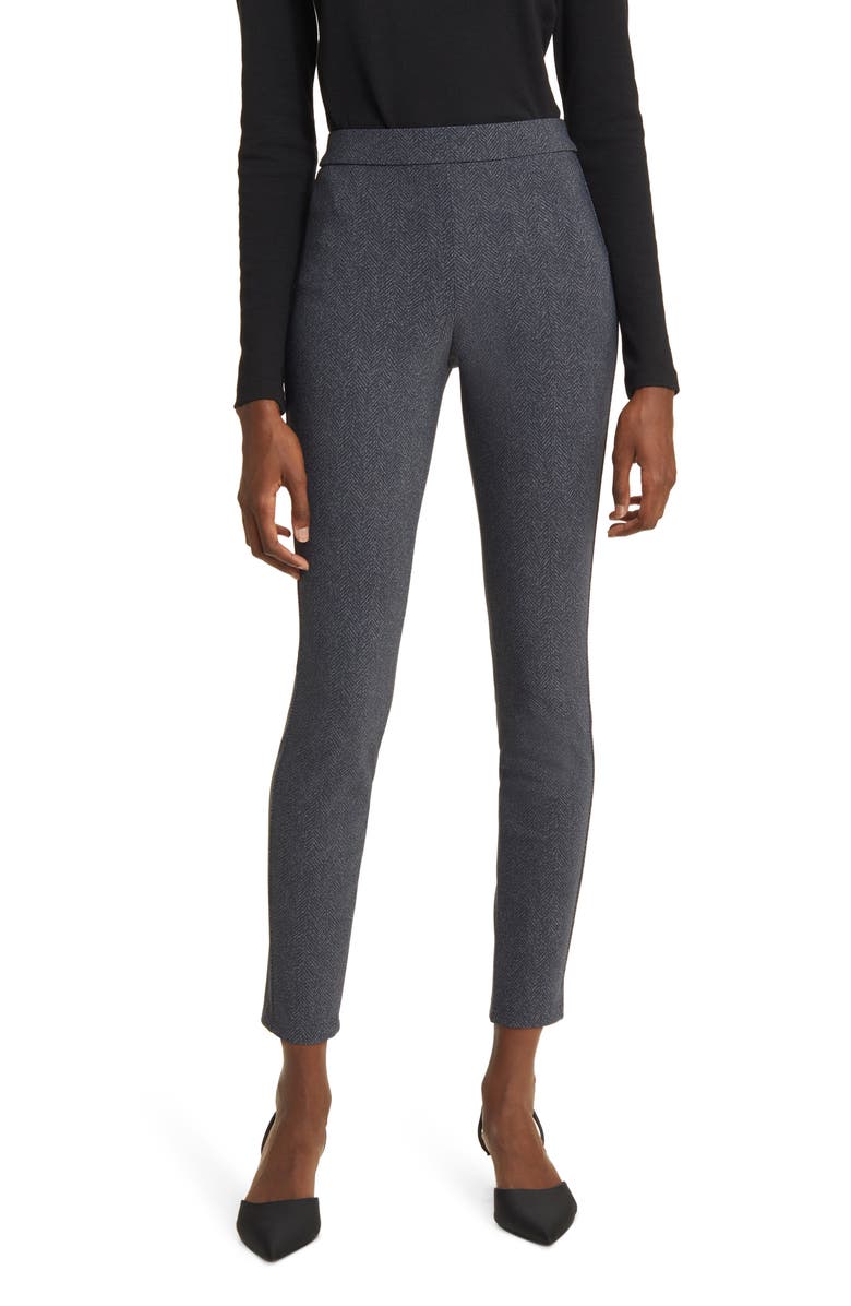 Theory Adbelle High Waist Slim Fit Crop Pants, Main, color, Charcoal Multi